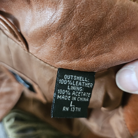 ,VINTAGE Chestnut Leather Jacket - Picture 8 of 8